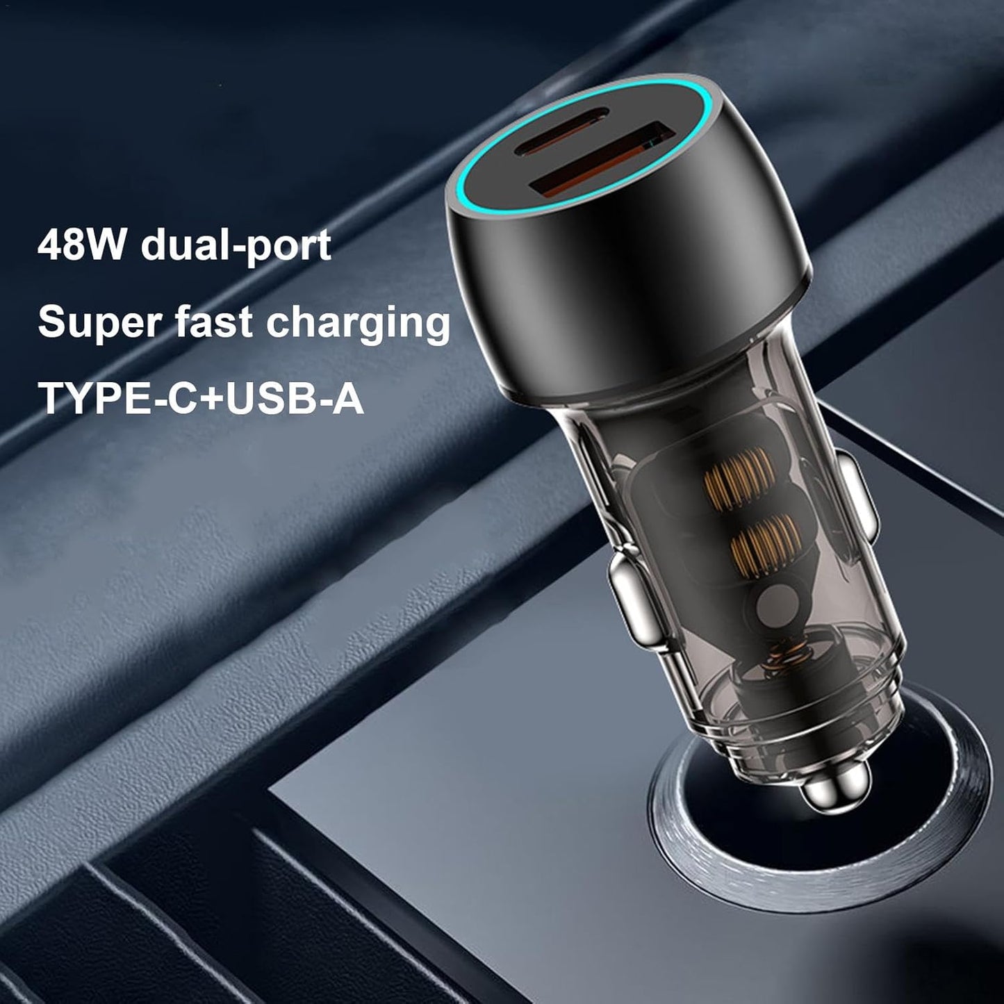 Car Charger 48W Laddare med USB-C & USB-A